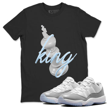 Air Jordan 11 White Cement Sneaker Match Tees 3D King Sneaker Tees Air Jordan 11 Cement Grey Sneaker Release Tees Unisex Shirts Black 1