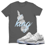 Air Jordan 11 White Cement 3D King Crew Neck Sneaker Tees Air Jordan 11 Cement Grey Sneaker T-Shirts Washing and Care Tip
