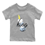 Air Jordan 13 Blue Grey shirt to match jordans 3D King sneaker tees AJ13 Blue Grey SNRT sneaker release tees baby toddler Heather Grey 2 cotton Shirt