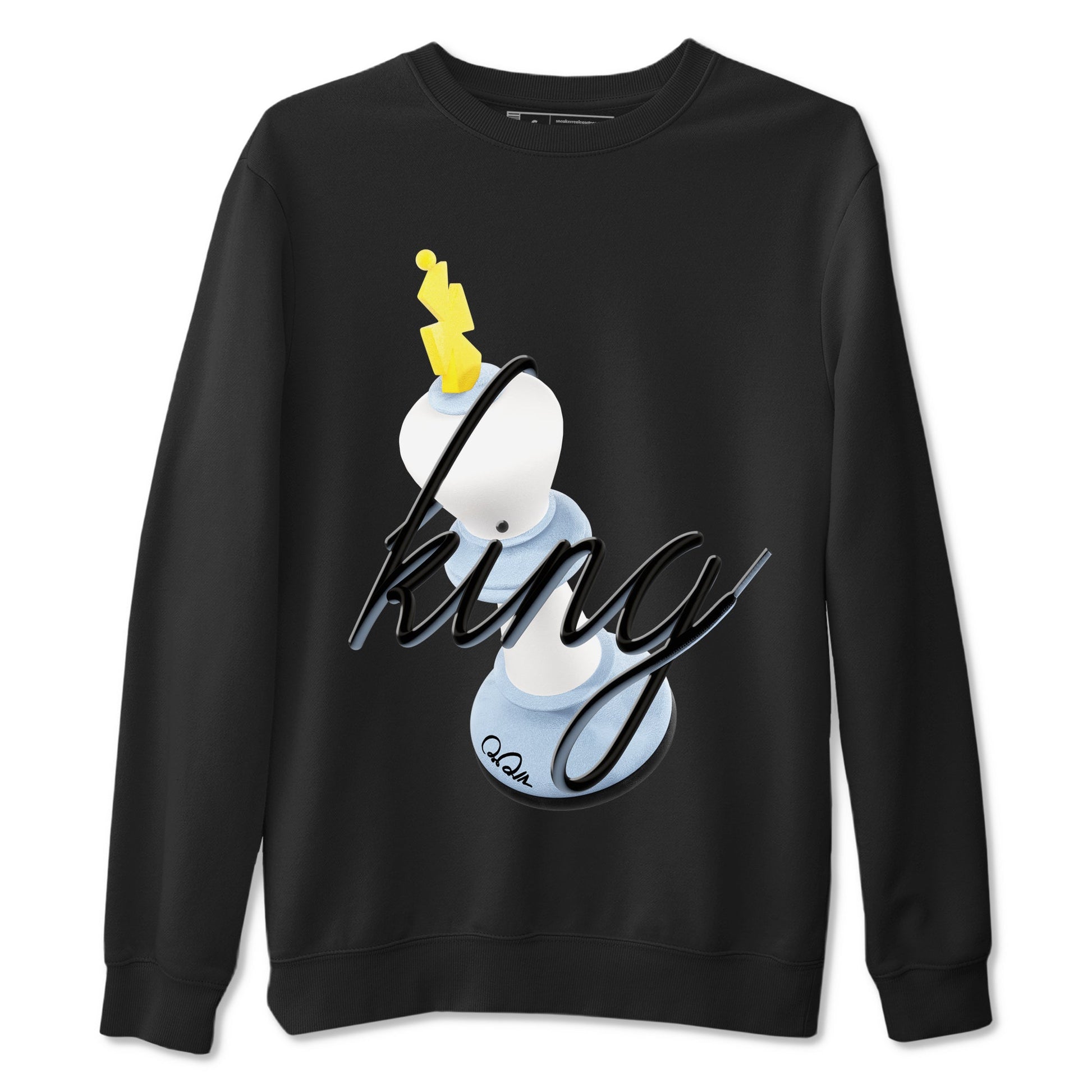 Air Jordan 13 Blue Grey shirt to match jordans 3D King sneaker tees AJ13 Blue Grey SNRT Sneaker Release Tees unisex cotton Black 2 crew neck shirt