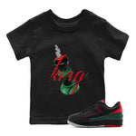 2s Christmas X-mas gift shirt to match jordans 3D King sneaker tees Air Jordan 2 Christmas SNRT Sneaker Release Tees Baby Toddler Black 1 T-Shirt