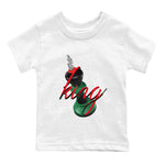 2s Christmas X-mas gift shirt to match jordans 3D King sneaker tees Air Jordan 2 Christmas SNRT Sneaker Release Tees Baby Toddler White 2 T-Shirt
