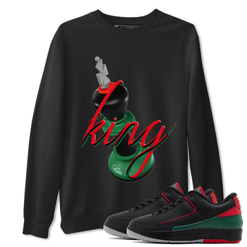 2s Christmas X-mas gift shirt to match jordans 3D King sneaker tees Air Jordan 2 Christmas SNRT Sneaker Release Tees Unisex Black 1 T-Shirt