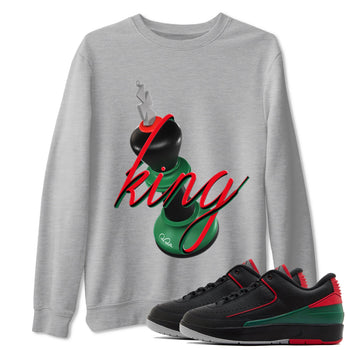 2s Christmas X-mas gift shirt to match jordans 3D King sneaker tees Air Jordan 2 Christmas SNRT Sneaker Release Tees Unisex Heather Grey 1 T-Shirt