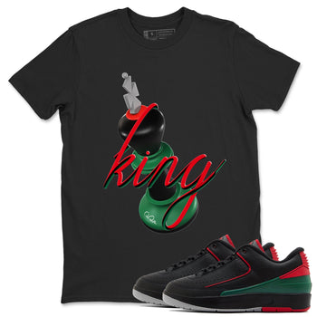 2s Christmas X-mas gift shirt to match jordans 3D King sneaker tees Air Jordan 2 Christmas SNRT Sneaker Release Tees Unisex Black 1 T-Shirt
