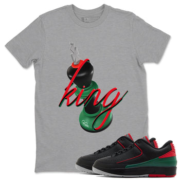 2s Christmas X-mas gift shirt to match jordans 3D King sneaker tees Air Jordan 2 Christmas SNRT Sneaker Release Tees Unisex Heather Grey 1 T-Shirt