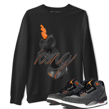 Air Jordan 3 Fear shirt to match jordans 3D King sneaker tees AJ3 Fear SNRT Sneaker Release Tees Unisex Black 1 T-Shirt