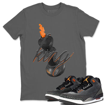 Air Jordan 3 Fear shirt to match jordans 3D King sneaker tees AJ3 Fear SNRT Sneaker Release Tees Unisex Cool Grey 1 T-Shirt