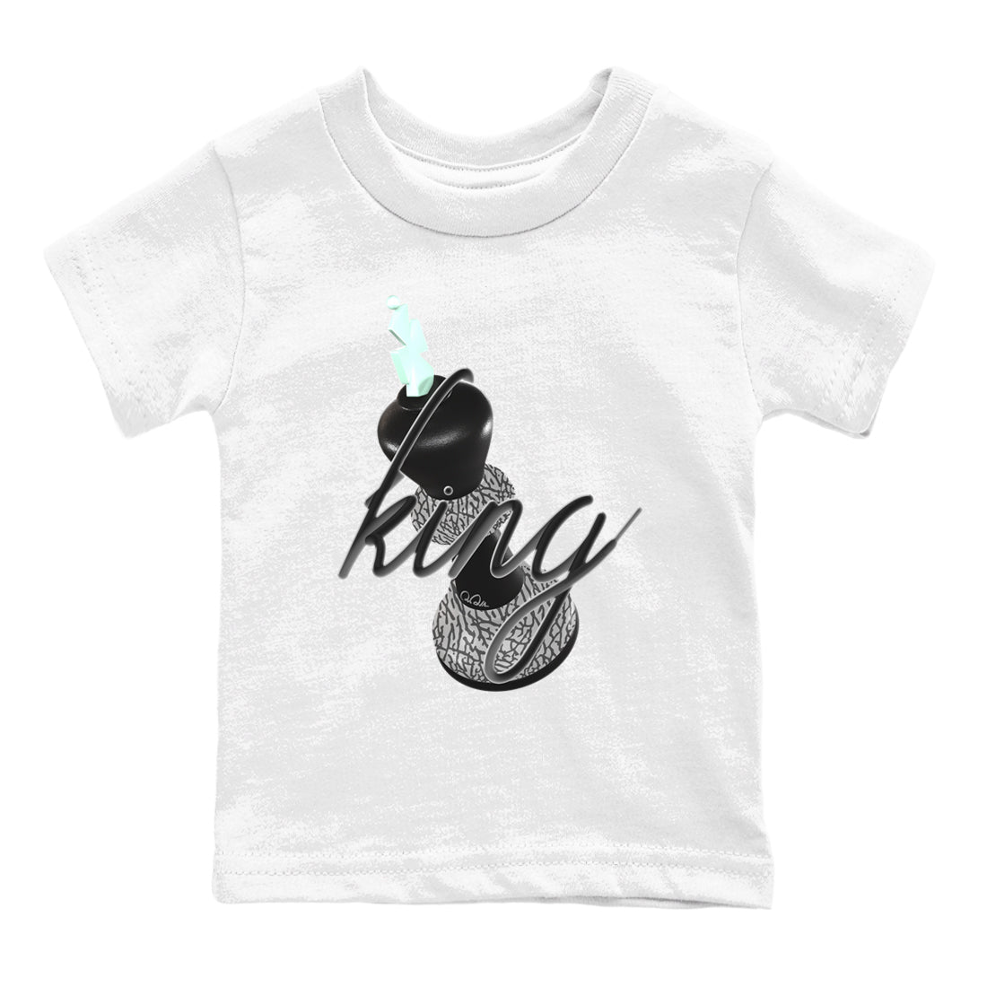 3s Green Glow shirt to match jordans 3D King sneaker tees Air Jordan 3 Green Glow SNRT sneaker release tees baby toddler White 2 cotton Shirt
