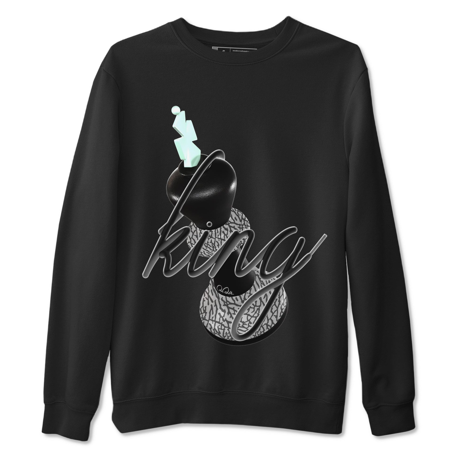 3s Green Glow shirt to match jordans 3D King sneaker tees Air Jordan 3 Green Glow SNRT Sneaker Release Tees unisex cotton Black 2 crew neck shirt
