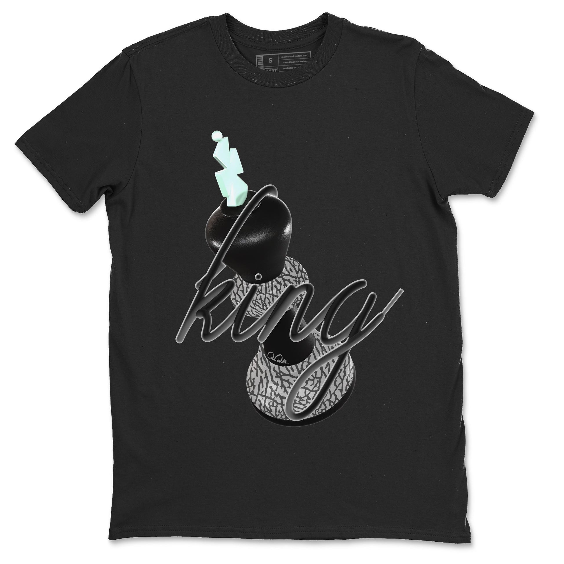 3s Green Glow shirt to match jordans 3D King sneaker tees Air Jordan 3 Green Glow SNRT Sneaker Release Tees unisex cotton Black 2 crew neck shirt
