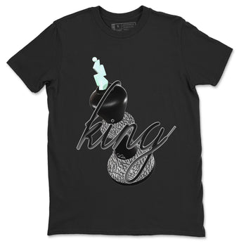3s Green Glow shirt to match jordans 3D King sneaker tees Air Jordan 3 Green Glow SNRT Sneaker Release Tees unisex cotton Black 2 crew neck shirt