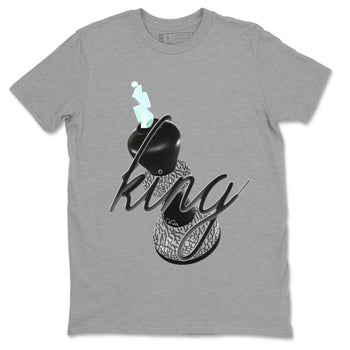 3s Green Glow shirt to match jordans 3D King sneaker tees Air Jordan 3 Green Glow SNRT Sneaker Release Tees unisex cotton Heather Grey 2 crew neck shirt