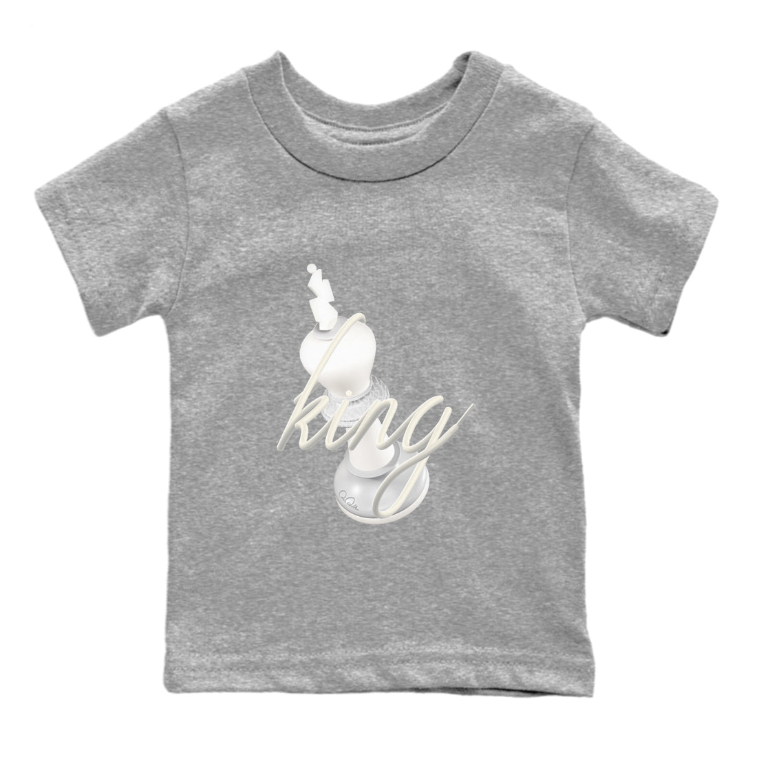 3s Ivory shirt to match jordans 3D King sneaker tees Air Jordan 3 Ivory SNRT sneaker release tees baby toddler Heather Grey 2 cotton Shirt