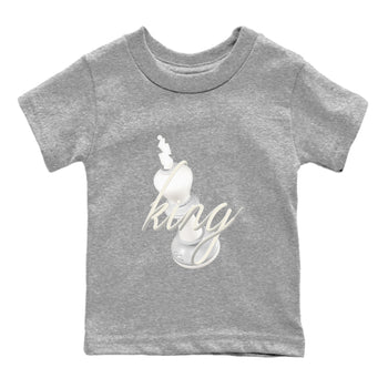 3s Ivory shirt to match jordans 3D King sneaker tees Air Jordan 3 Ivory SNRT sneaker release tees baby toddler Heather Grey 2 cotton Shirt