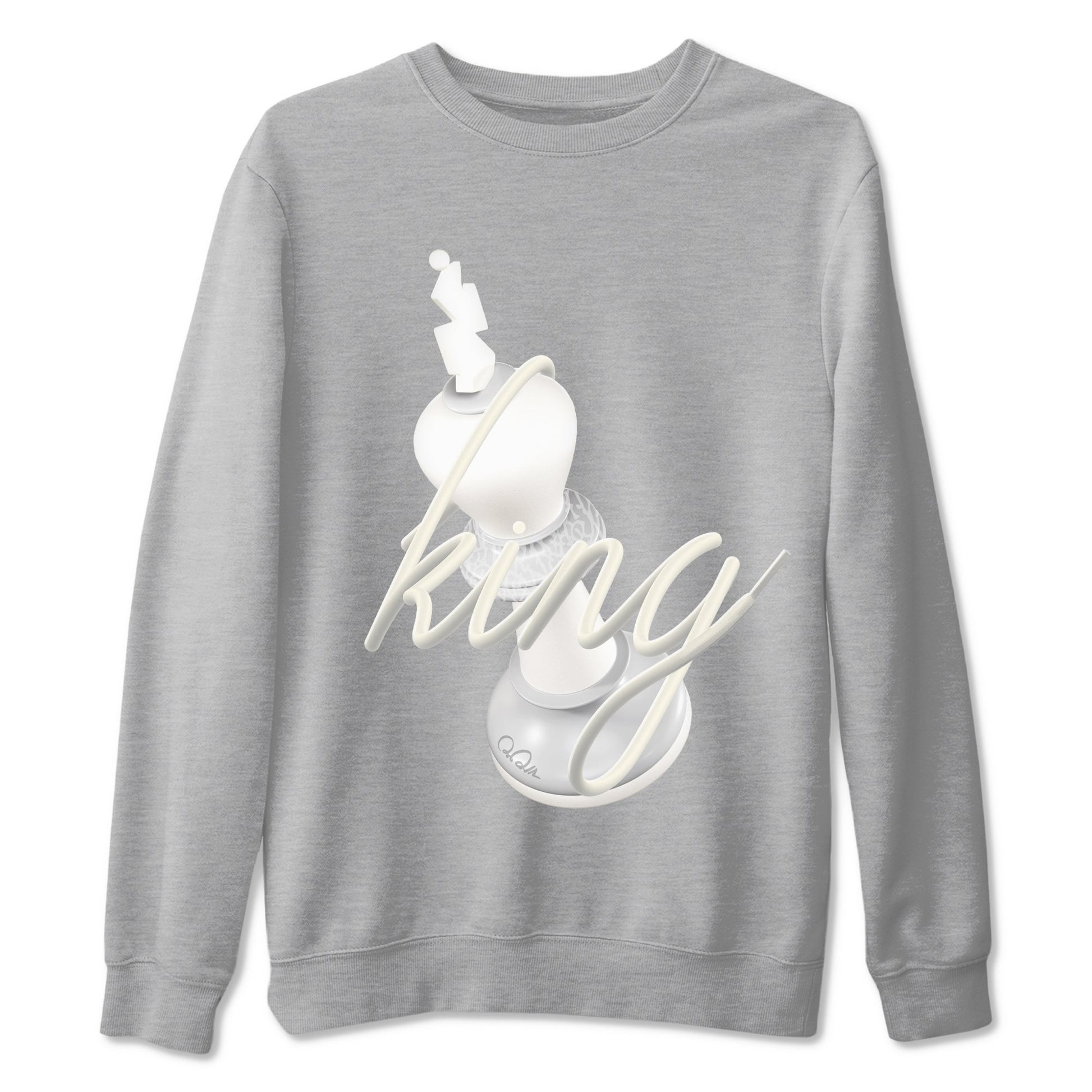 3s Ivory shirt to match jordans 3D King sneaker tees Air Jordan 3 Ivory SNRT Sneaker Release Tees unisex cotton Heather Grey 2 crew neck shirt