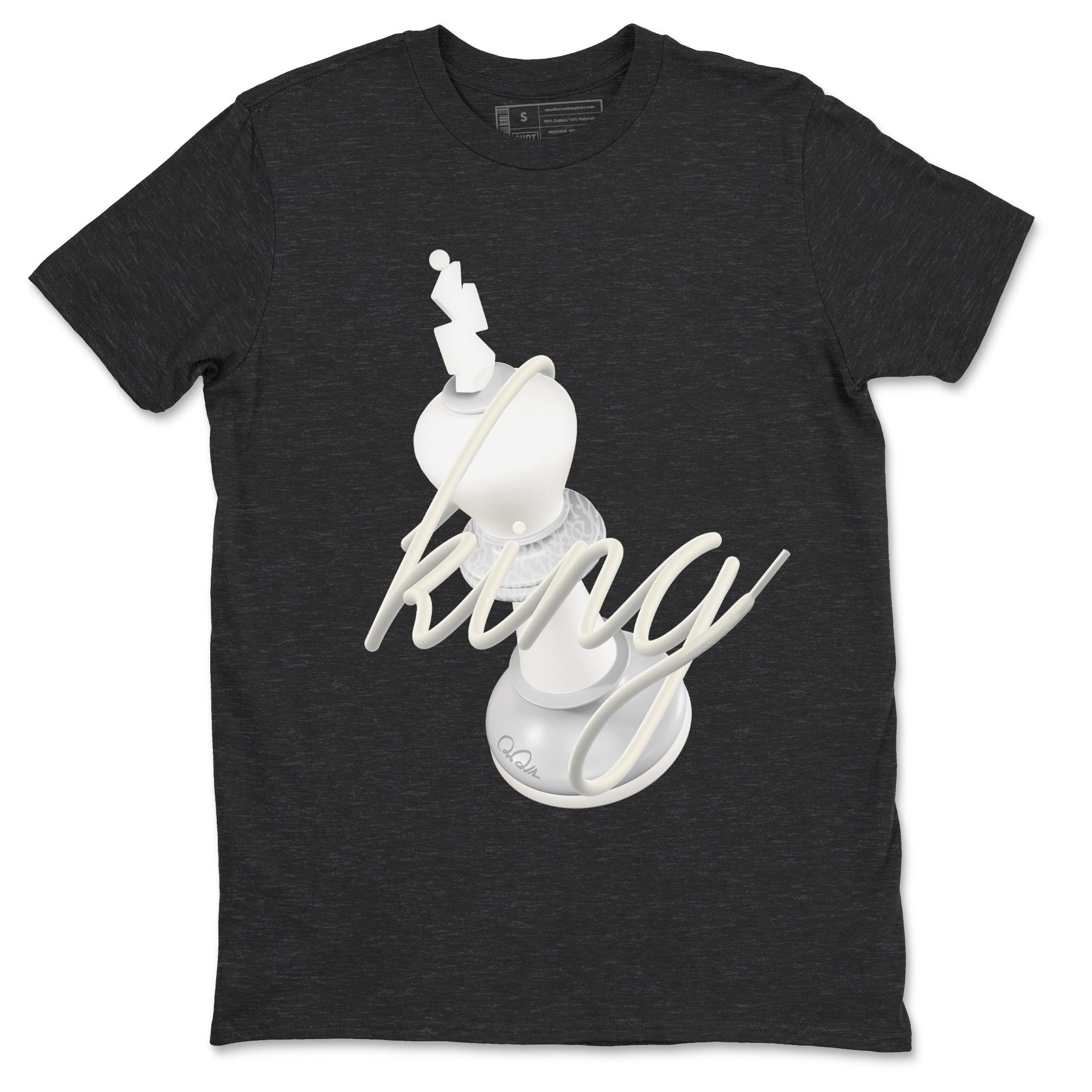 3s Ivory shirt to match jordans 3D King sneaker tees Air Jordan 3 Ivory SNRT Sneaker Release Tees unisex cotton Charcoal Heather 2 crew neck shirt