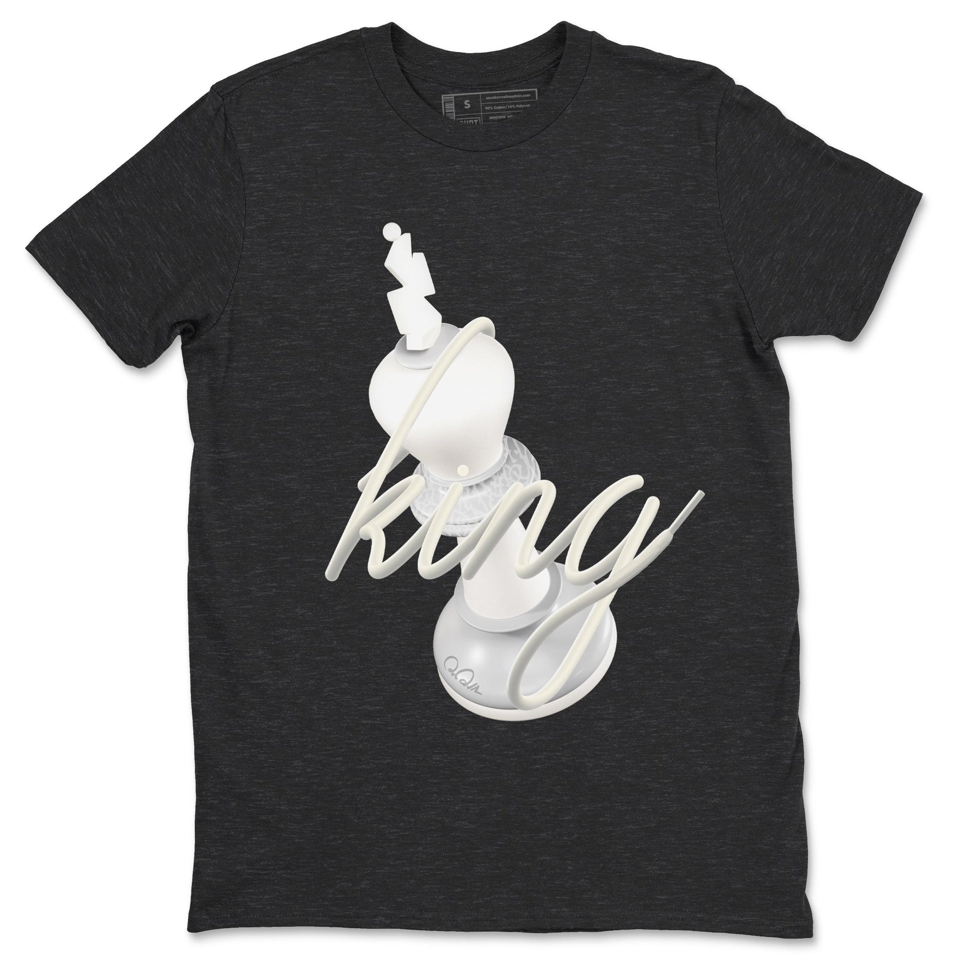 3s Ivory shirt to match jordans 3D King sneaker tees Air Jordan 3 Ivory SNRT Sneaker Release Tees unisex cotton Charcoal Heather 2 crew neck shirt