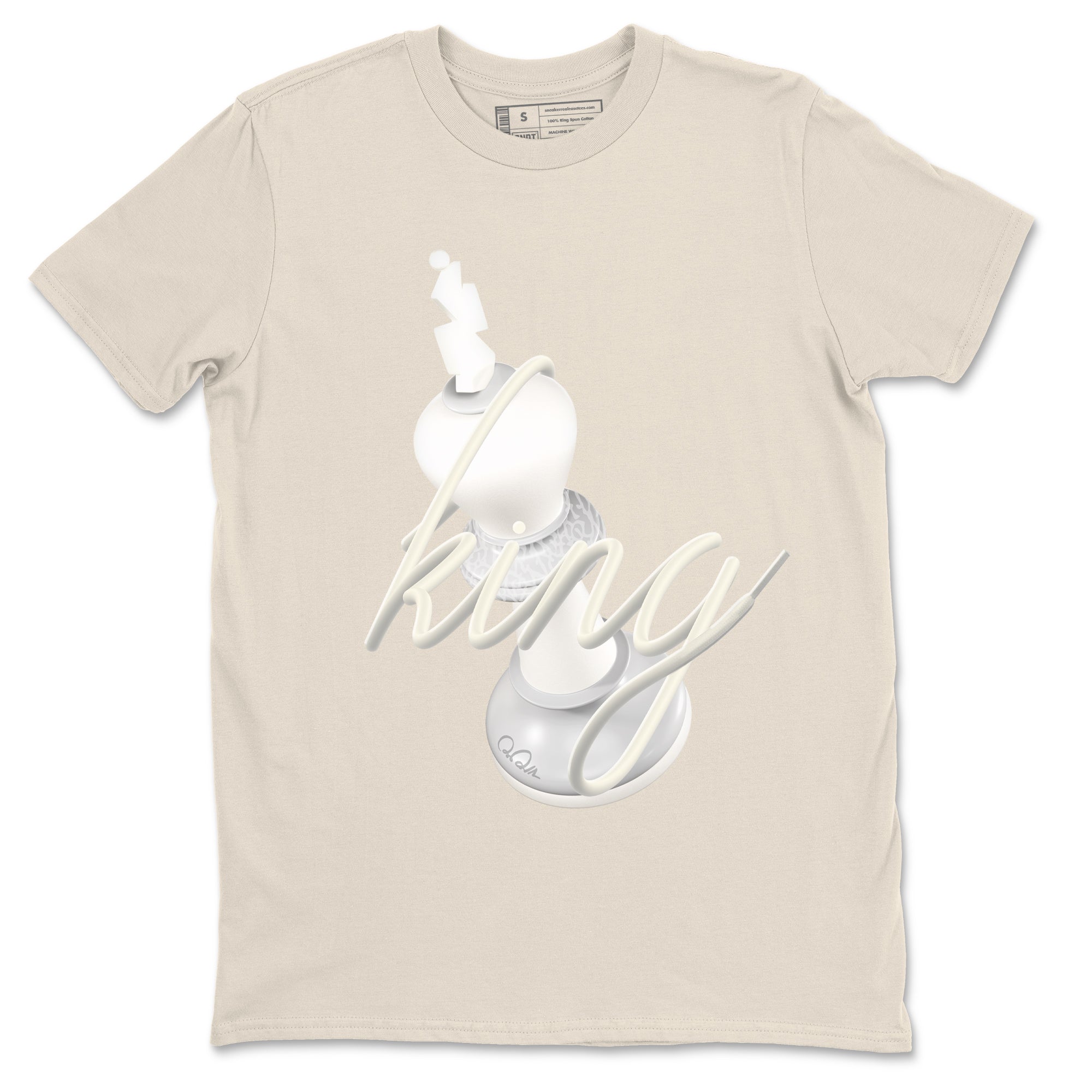 3s Ivory shirt to match jordans 3D King sneaker tees Air Jordan 3 Ivory SNRT Sneaker Release Tees unisex cotton Natural 2 crew neck shirt