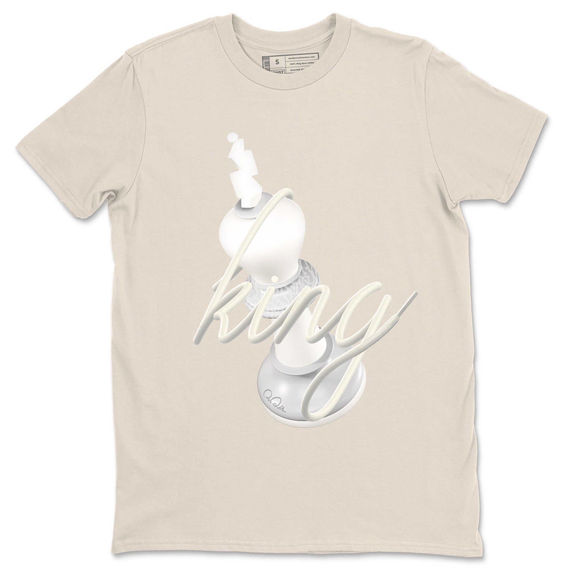 3s Ivory shirt to match jordans 3D King sneaker tees Air Jordan 3 Ivory SNRT Sneaker Release Tees unisex cotton Natural 2 crew neck shirt