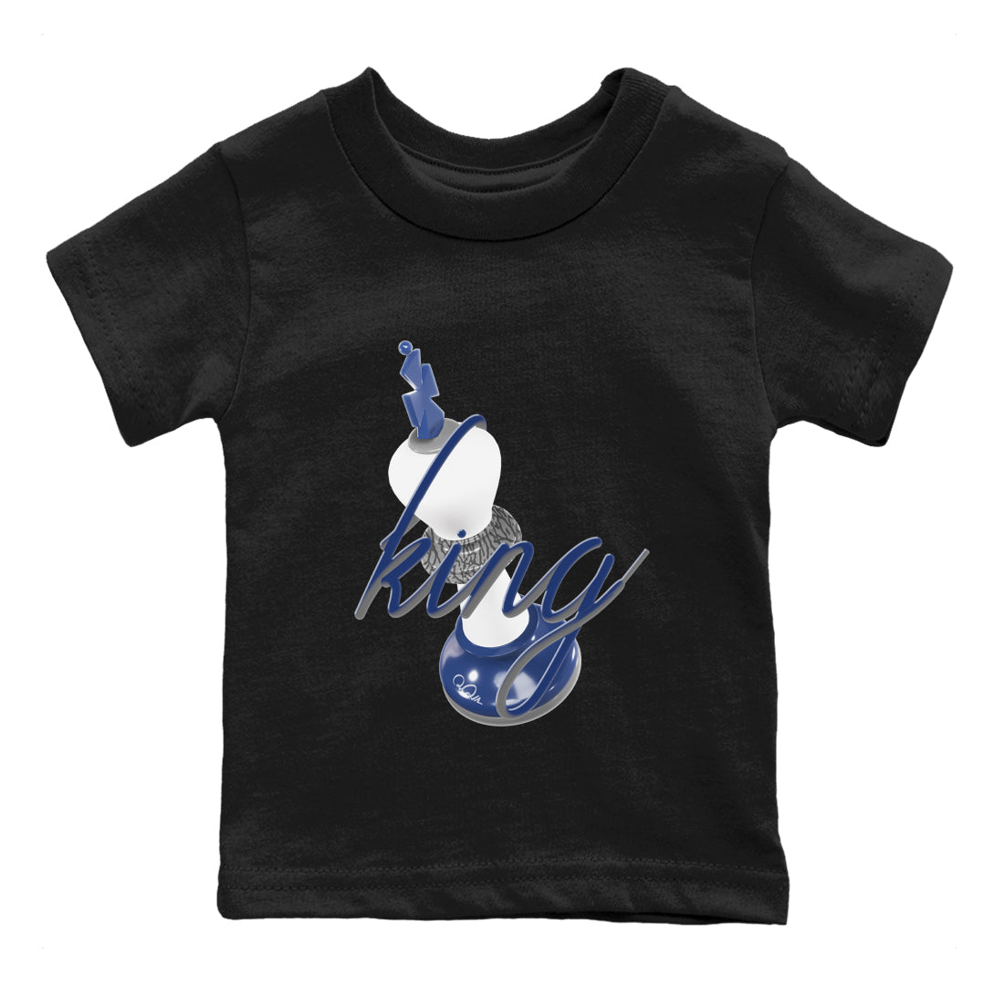 3s Midnight Navy shirt to match jordans 3D King sneaker tees Air Jordan 3 Midnight Navy SNRT sneaker release tees baby toddler Black 2 cotton Shirt