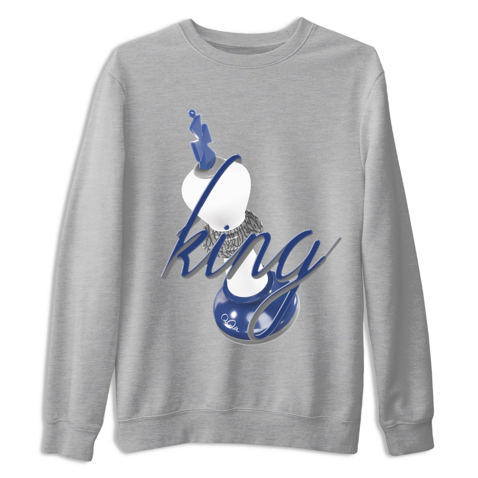 3s Midnight Navy shirt to match jordans 3D King sneaker tees Air Jordan 3 Midnight Navy SNRT Sneaker Release Tees unisex cotton Heather Grey 2 crew neck shirt