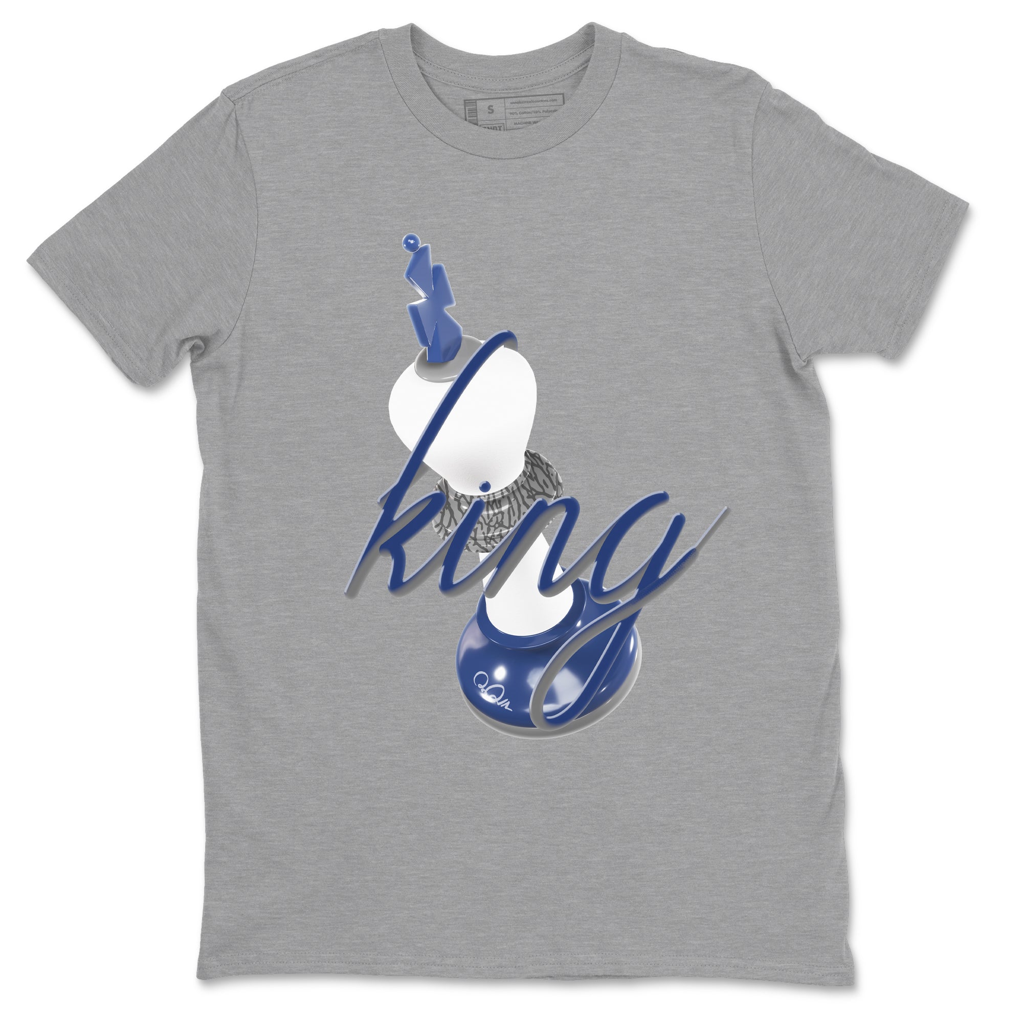 3s Midnight Navy shirt to match jordans 3D King sneaker tees Air Jordan 3 Midnight Navy SNRT Sneaker Release Tees unisex cotton Heather Grey 2 crew neck shirt