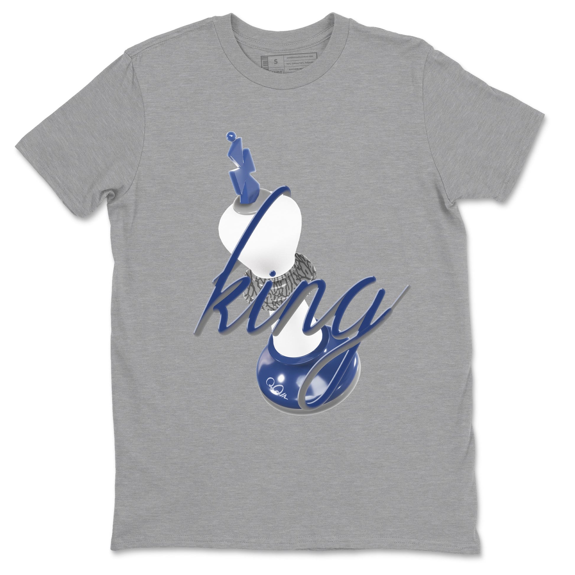 3s Midnight Navy shirt to match jordans 3D King sneaker tees Air Jordan 3 Midnight Navy SNRT Sneaker Release Tees unisex cotton Heather Grey 2 crew neck shirt