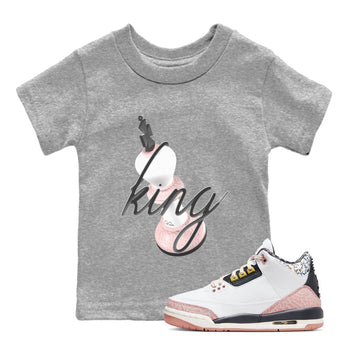 Air Jordan 3 GS Vintage Floral shirt to match jordans 3D King sneaker tees Air Jordan 3 Vintage Floral SNRT sneaker release tees baby toddler Heather Grey 1 cotton Shirt