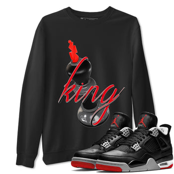 4s Bred Reimagined shirt to match jordans 3D King sneaker tees Air Jordan 4 Bred Reimagined SNRT Sneaker Release Tees Unisex Black 1 T-Shirt