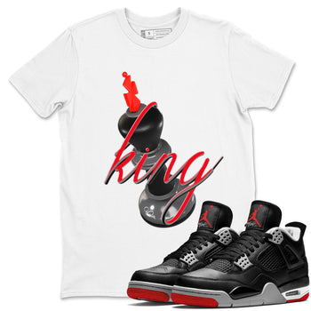 4s Bred Reimagined shirt to match jordans 3D King sneaker tees Air Jordan 4 Bred Reimagined SNRT Sneaker Release Tees Unisex White 1 T-Shirt