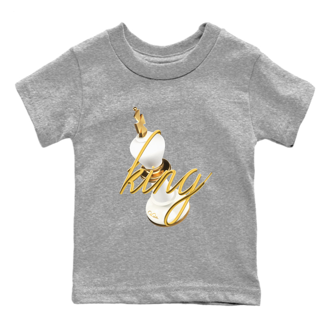 4s Sail shirt to match jordans 3D King sneaker tees Air Jordan 4 Sail SNRT sneaker release tees baby toddler Heather Grey 2 cotton Shirt