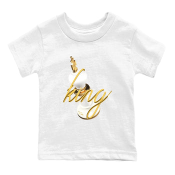 4s Sail shirt to match jordans 3D King sneaker tees Air Jordan 4 Sail SNRT sneaker release tees baby toddler White 2 cotton Shirt