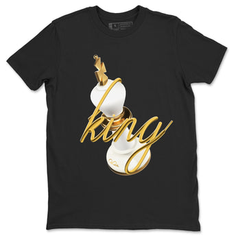 4s Sail shirt to match jordans 3D King sneaker tees Air Jordan 4 Sail SNRT Sneaker Release Tees unisex cotton Black 2 crew neck shirt