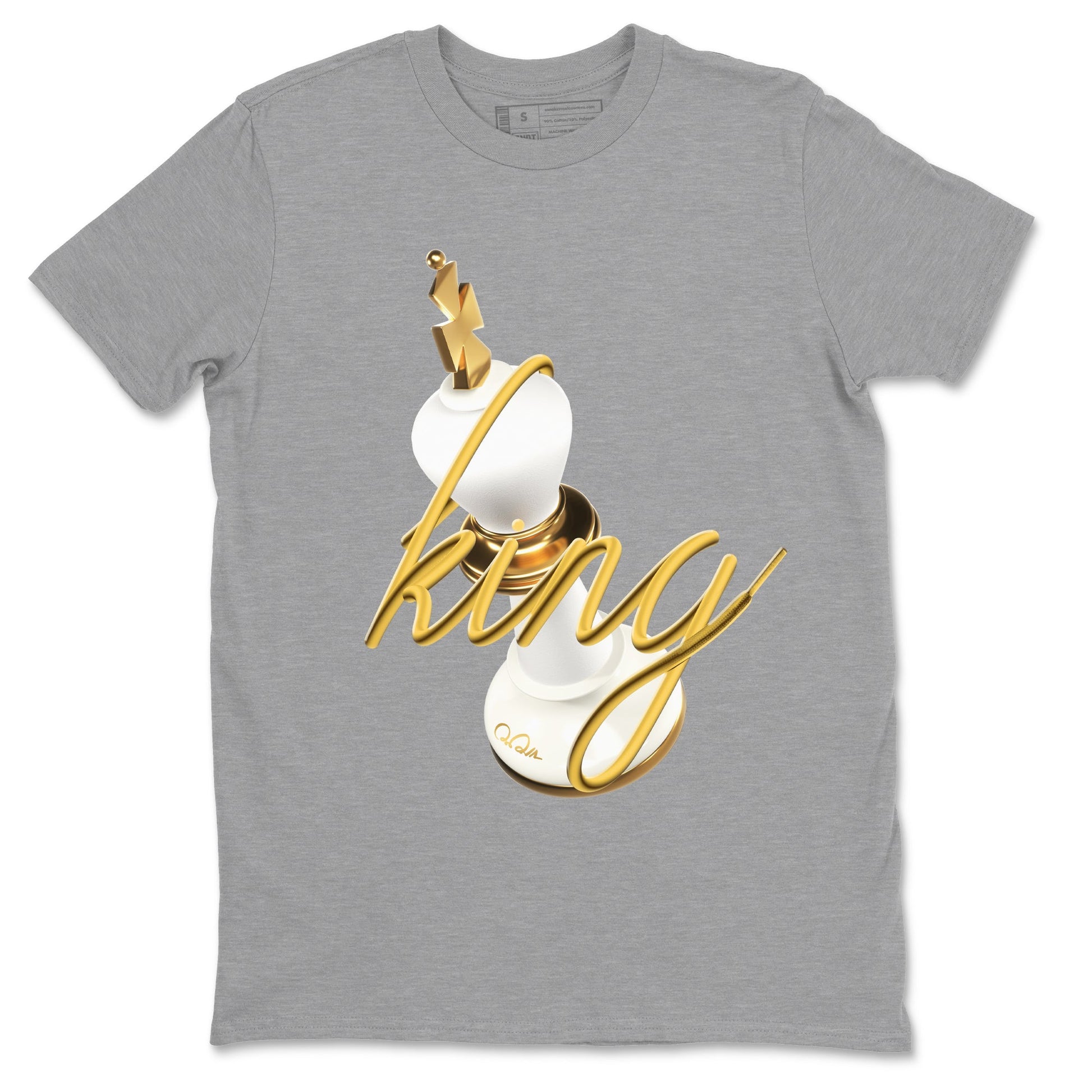 4s Sail shirt to match jordans 3D King sneaker tees Air Jordan 4 Sail SNRT Sneaker Release Tees unisex cotton Heather Grey 2 crew neck shirt