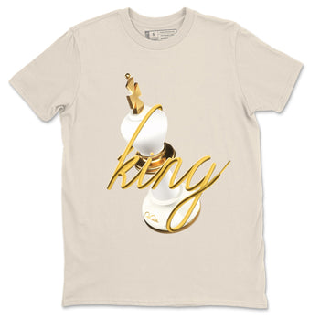 4s Sail shirt to match jordans 3D King sneaker tees Air Jordan 4 Sail SNRT Sneaker Release Tees unisex cotton Natural 2 crew neck shirt