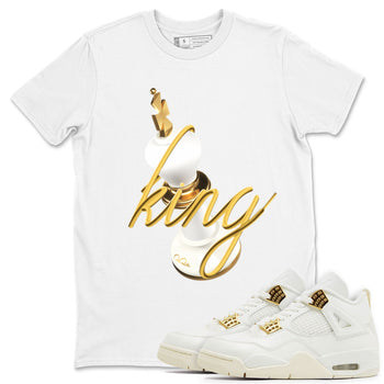 4s Sail shirt to match jordans 3D King sneaker tees Air Jordan 4 Sail SNRT Sneaker Release Tees unisex cotton White 1 crew neck shirt