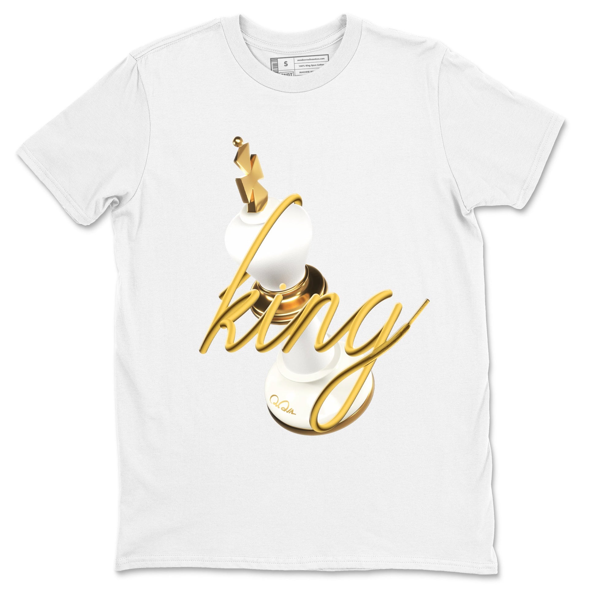 4s Sail shirt to match jordans 3D King sneaker tees Air Jordan 4 Sail SNRT Sneaker Release Tees unisex cotton White 2 crew neck shirt