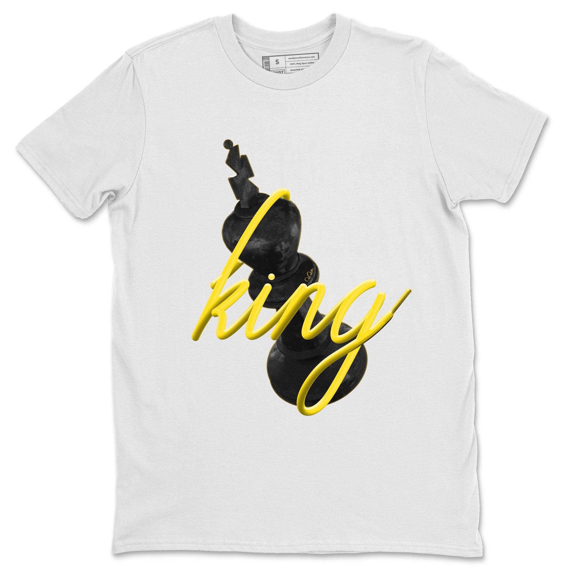 Air Jordan 4 Thunder Sneaker Match Tees 3D King Sneaker Tees AJ4 Thunder Jumpman Sneaker Release Tees Unisex Shirts White 2