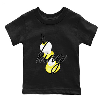 AJ4 Vivid Sulfur shirt to match jordans 3D King sneaker tees Air Jordan 4 Vivid Sulfur SNRT sneaker release tees baby toddler Black 2 cotton Shirt