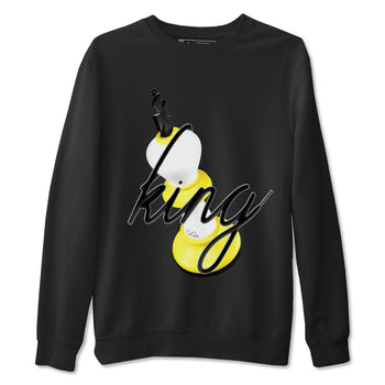 AJ4 Vivid Sulfur shirt to match jordans 3D King sneaker tees Air Jordan 4 Vivid Sulfur SNRT Sneaker Release Tees unisex cotton Black 2 crew neck shirt