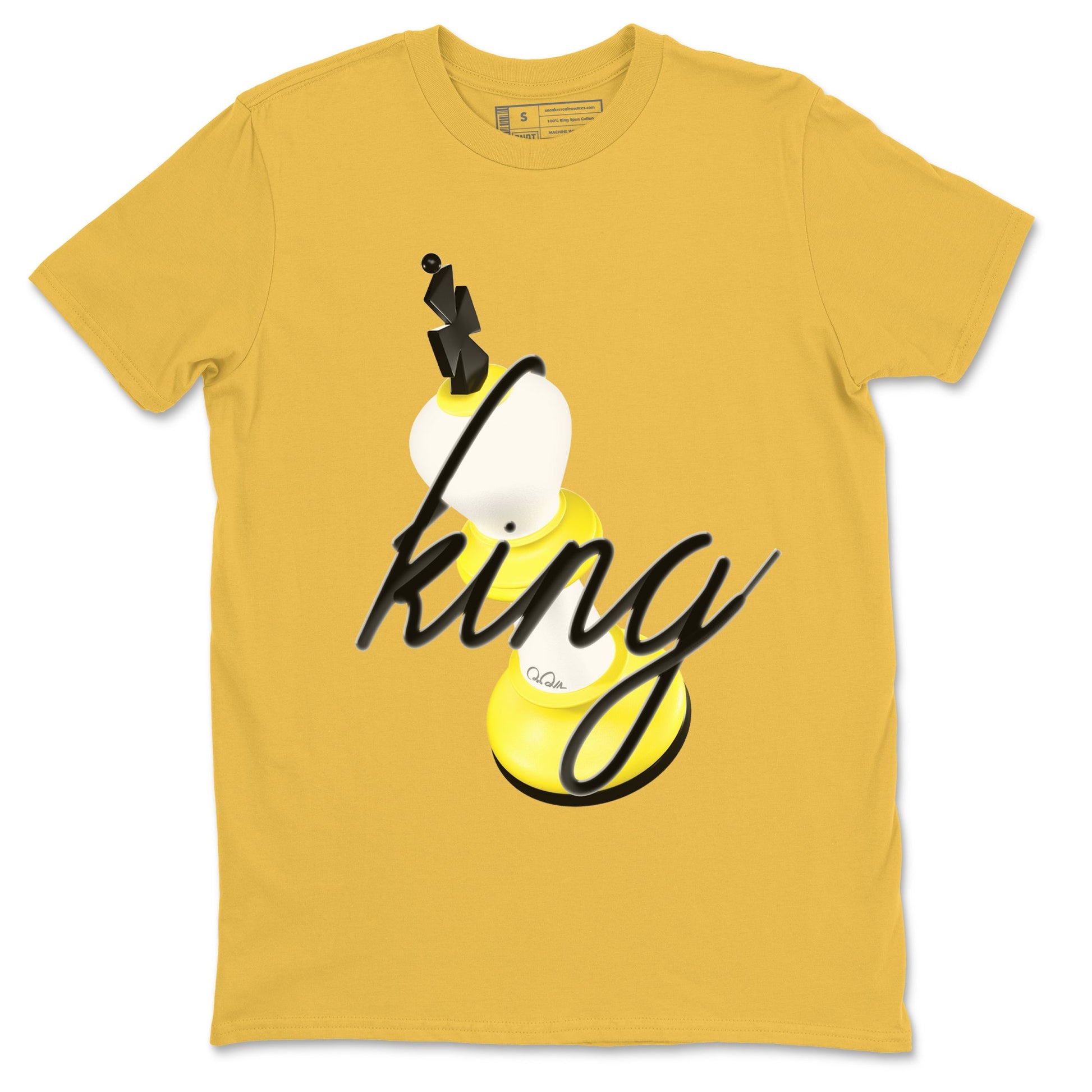 AJ4 Vivid Sulfur shirt to match jordans 3D King sneaker tees Air Jordan 4 Vivid Sulfur SNRT Sneaker Release Tees unisex cotton Daisy 2 crew neck shirt