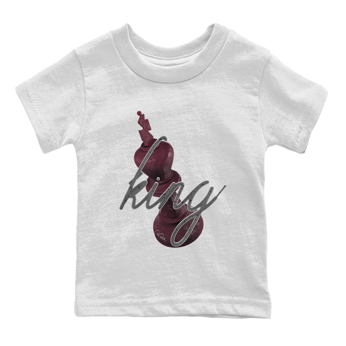 Air Jordan 5 Burgundy Sneaker Match Tees 3D King Sneaker Tees AJ5 Burgundy Sneaker Release Tees Kids Shirts White 2