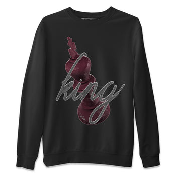 Air Jordan 5 Burgundy Sneaker Match Tees 3D King Sneaker Tees AJ5 Burgundy Sneaker Release Tees Unisex Shirts Black 2