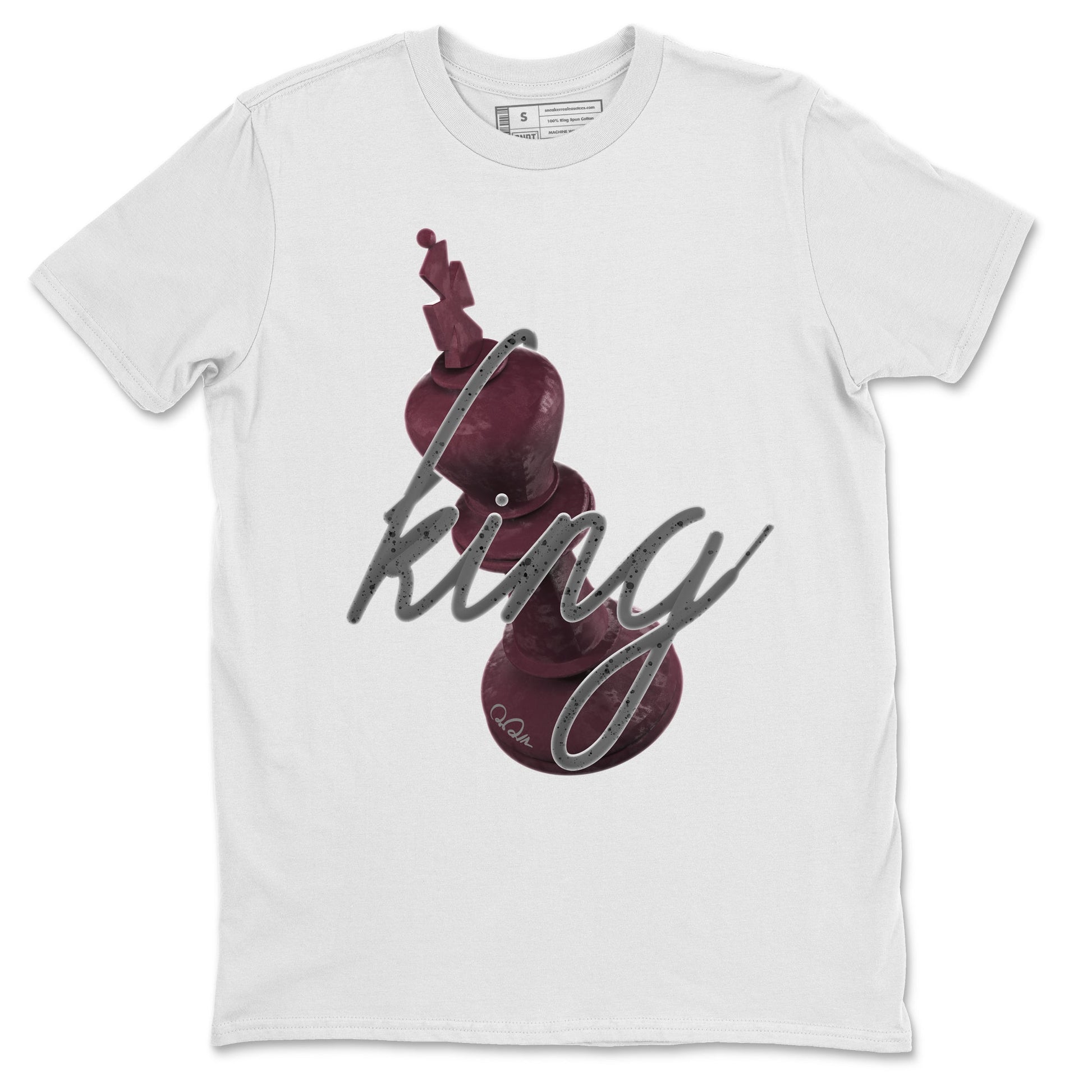 Air Jordan 5 Burgundy Sneaker Match Tees 3D King Sneaker Tees AJ5 Burgundy Sneaker Release Tees Unisex Shirts White 2