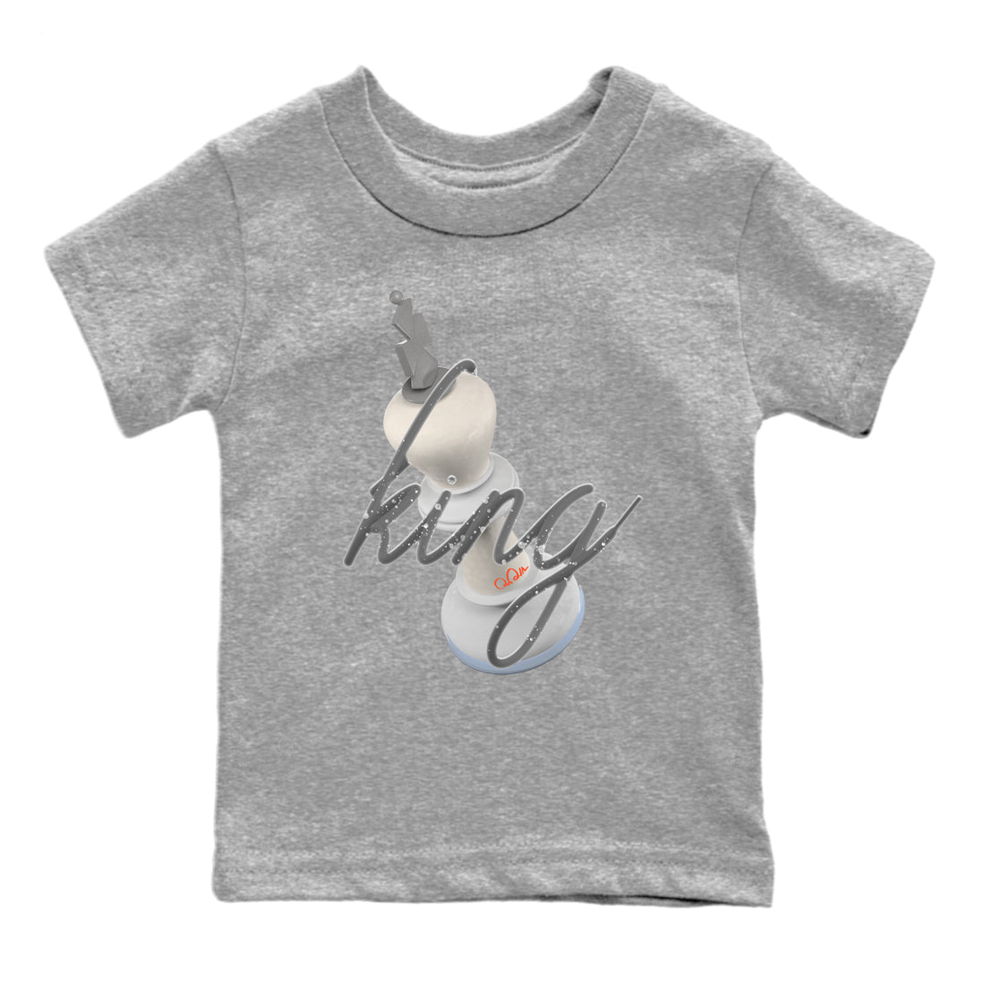 Air Jordan 5 Craft Sneaker Match Tees 3D King Sneaker Tees AJ5 SE Craft Sneaker Release Tees Kids Shirts Heather Grey 2