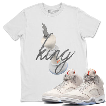 Air Jordan 5 Craft Sneaker Match Tees 3D King Sneaker Tees AJ5 SE Craft Sneaker Release Tees Unisex Shirts White 1