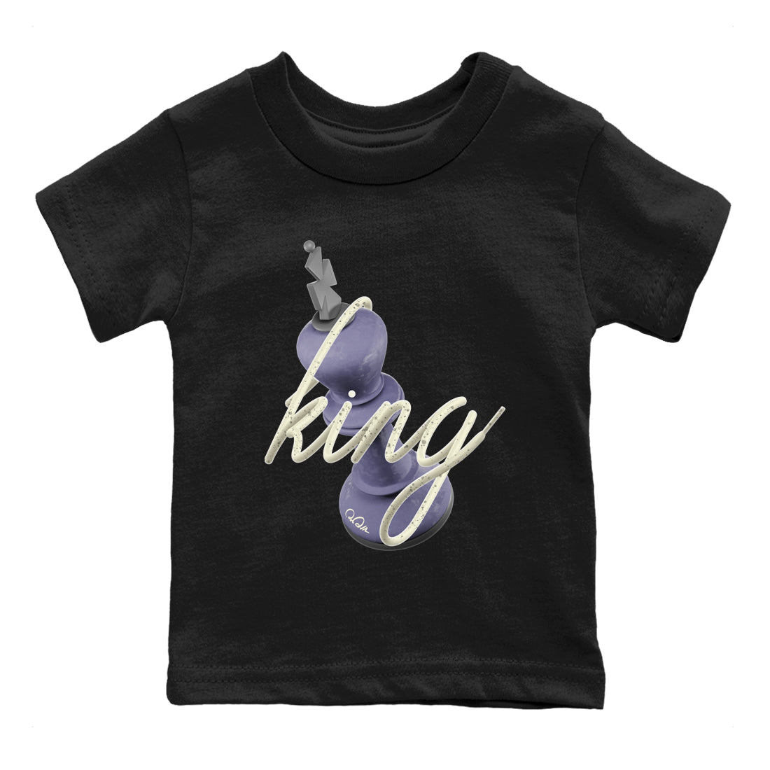 Air Jordan 5 Indigo Haze Sneaker Match Tees 3D King Sneaker Tees AJ5 Indigo Haze Sneaker Release Tees Kids Shirts Black 2