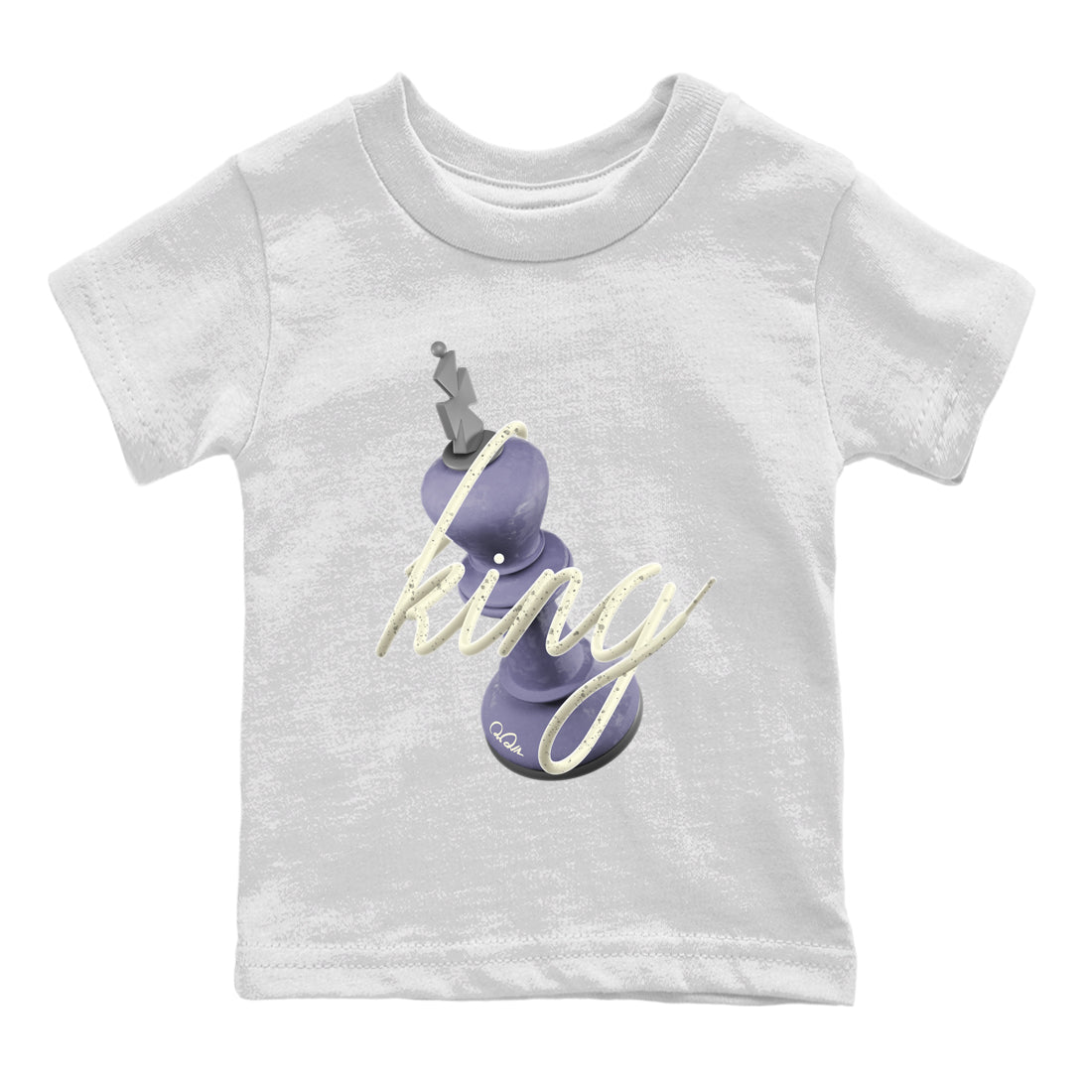 Air Jordan 5 Indigo Haze Sneaker Match Tees 3D King Sneaker Tees AJ5 Indigo Haze Sneaker Release Tees Kids Shirts White 2