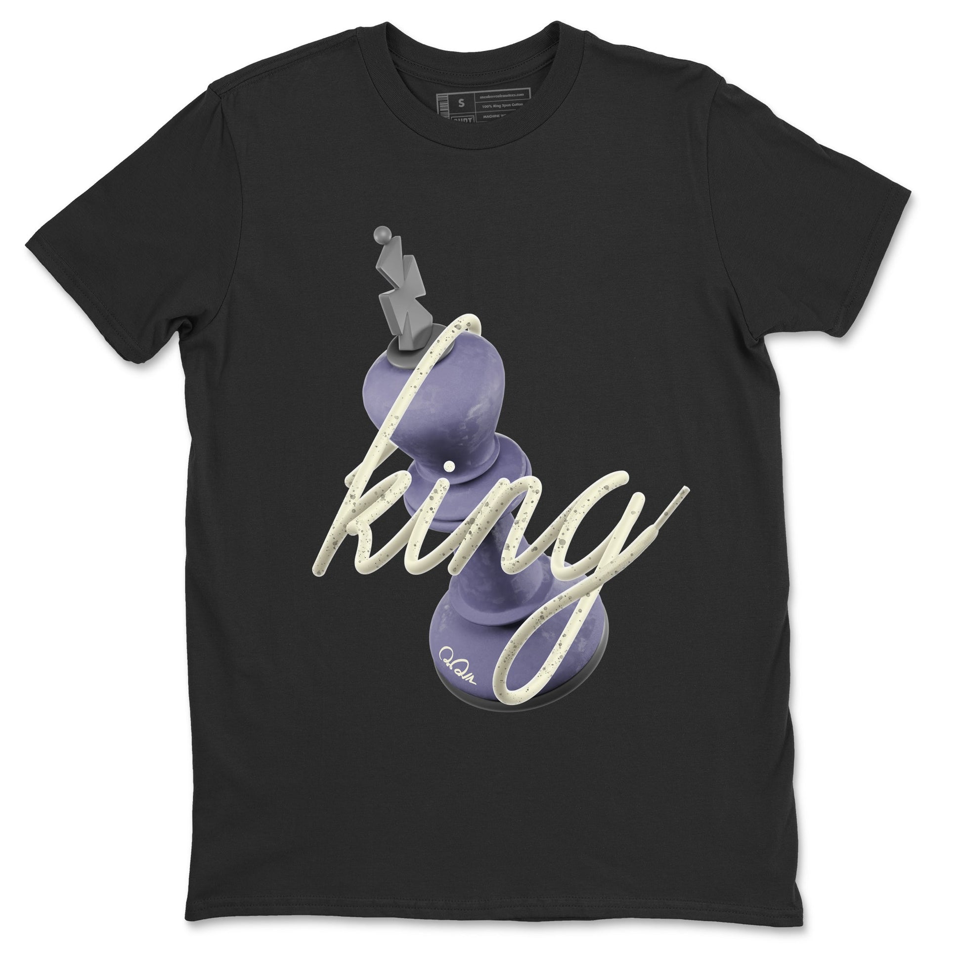 Air Jordan 5 Indigo Haze Sneaker Match Tees 3D King Sneaker Tees AJ5 Indigo Haze Sneaker Release Tees Unisex Shirts Black 2